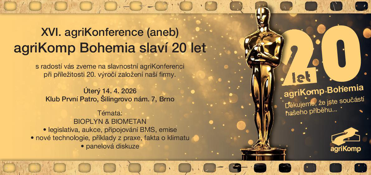 XVI. agriKonference (aneb) agriKomp Bohemia slaví 20 let